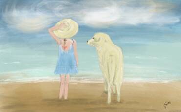 Aurora e la spiaggia per cani